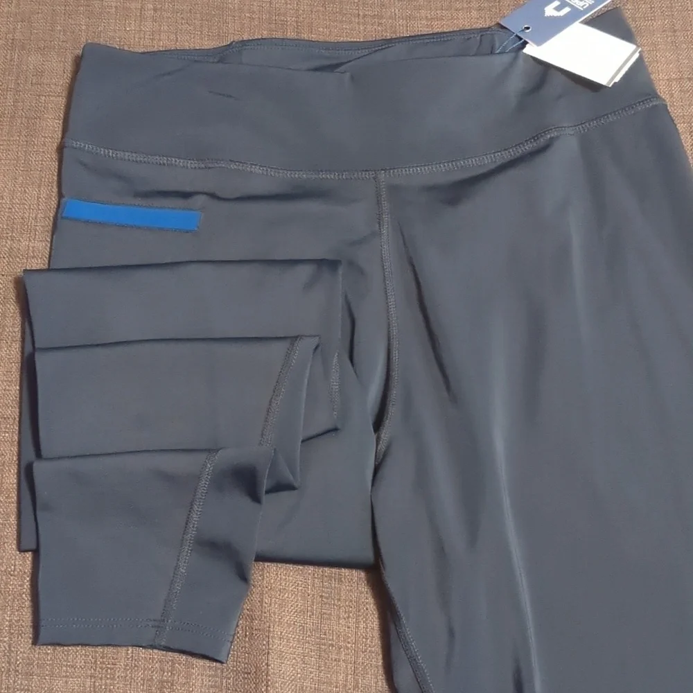 CABANA LIFE Black Wicking Performance Leggins NWT Size L   UPF 50+